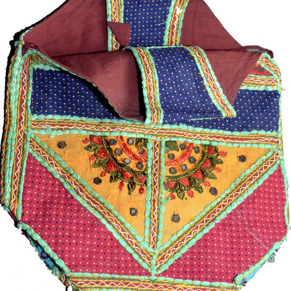 Free  Shipping Indian Handmade Multi color Vintage Patchwork Sling Bag,Cross Body Bag,Gypsy Bag,Cotton Shoulder bag