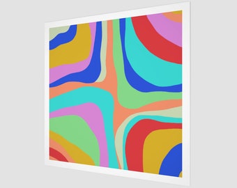 Abstract Art | Colourful Art Wall Decor | Square