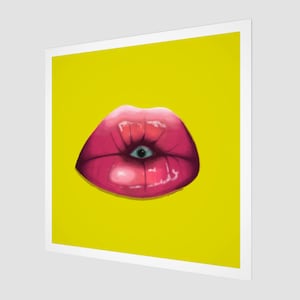 Lips Painting Fine Art Print - Pop Art Square