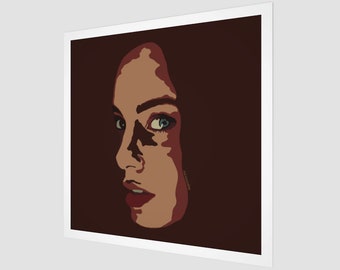 Portrait of a Woman | Fine Art Print | Pop Art Square Wall Decor