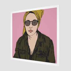 Portrait of a Woman with Sunglasses | Pop Art | Square Fine Art Print