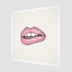 Lips Painting Fine Art Print - Pop Art Square