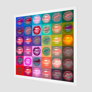 Lèvres Peinture Fine Art Print - Pop Art Square