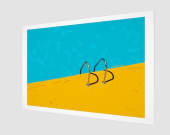 Pop Art Print | Minimalistisches Schwimmbad-Wanddekor