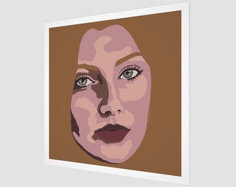 Portrait of a Woman | Fine Art Print | Pop Art Square Wall Decor