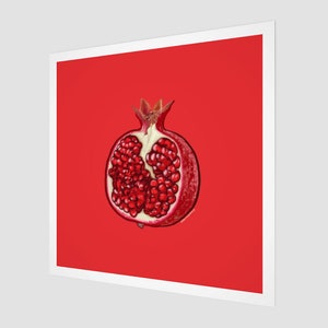 Pomegranate Painting Fruit Pop Art Fine Art Print image 1