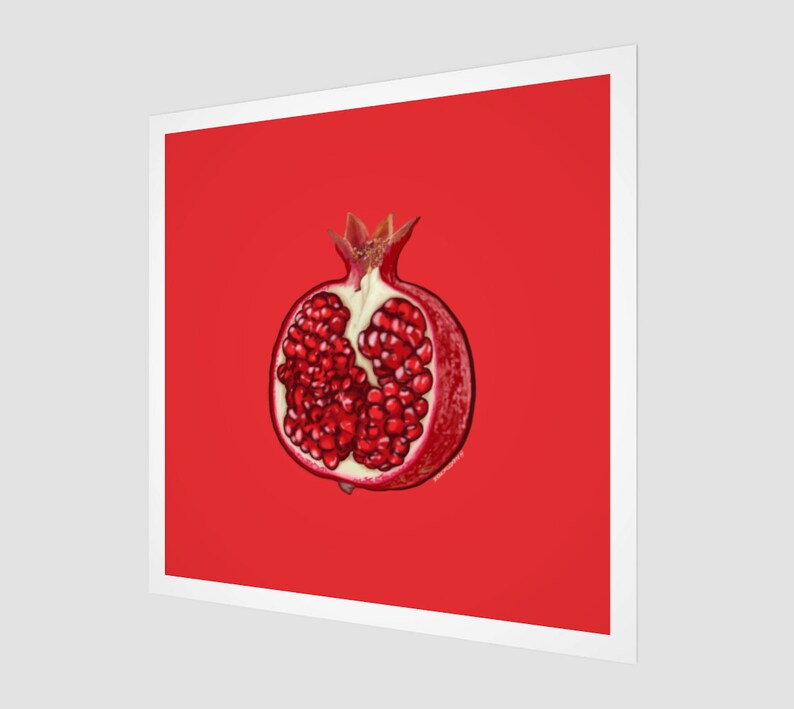 Pomegranate Painting Fruit Pop Art Fine Art Print image 1