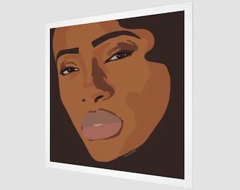 Portrait of a Woman | Fine Art Print | Pop Art Square Wall Decor