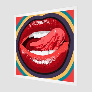 Lips Painting Fine Art Print - Pop Art Square