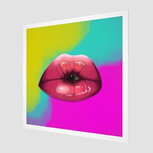 Lips Painting Fine Art Print - Pop Art Square