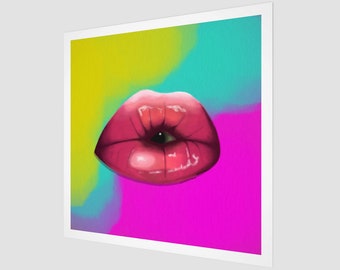 Lips Painting Fine Art Print - Pop Art Square