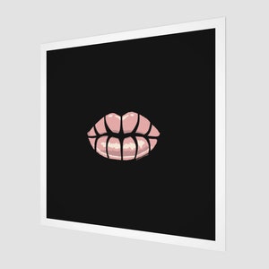 Lips Painting Fine Art Print - Pop Art Square