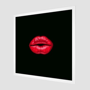 Lips Painting Fine Art Print - Pop Art Square