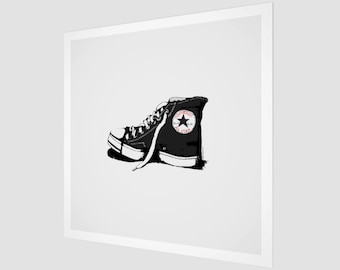 Conversation Black | Digital Painting | Pop Art | Wall Decor | Square | Fine Art Print | The ADD Art Shop