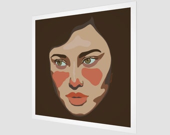 Portrait of a Woman | Fine Art Print | Pop Art Square Wall Decor