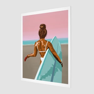 Portrait of a Woman on the Beach | Pop Art | Portrait Rectangular Fine Art Print