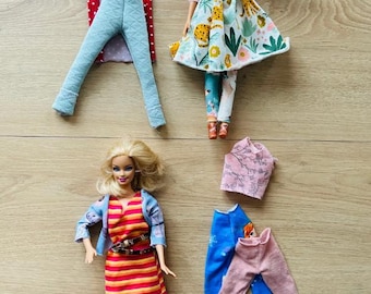 15 verschillende naaipatronen voor Barbie-kleding en -accessoires