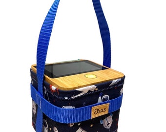 NEW - Tigerbox cover/protective cover with name - Astronaut - Belt blue