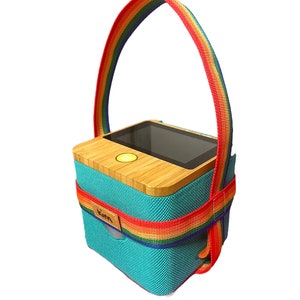 Rainbow Tigerbox Touch Bag/Strap with Name - Carrying Strap, Pouch, Bumper