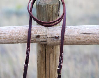 Handmade Leather 1/2&quot; Rein w/ Buckles