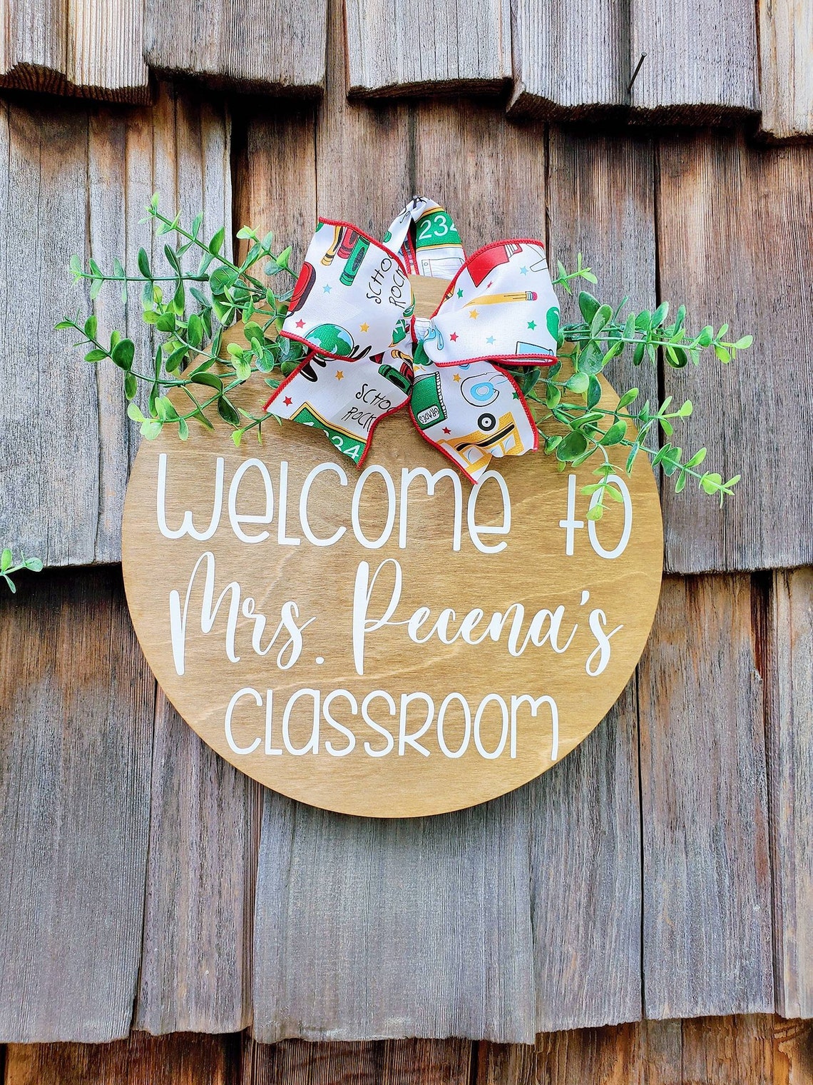 Personalized Teacher Door Hanger Teacher Gift Teacher Etsy