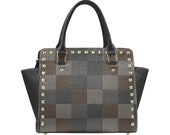 Nordic cube design Combat Handbag Graphic Handbag Skull Design Purse Shoulder Bag One of a Kind Purse
