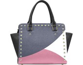 Triada color design Combat Handbag Graphic Handbag Skull Design Purse Shoulder Bag One of a Kind Purse