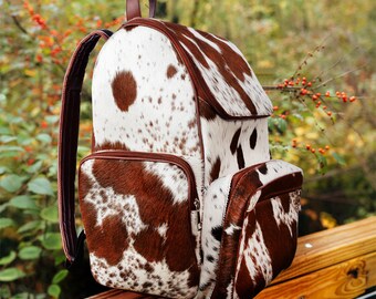 cowhide diaper bag backpack