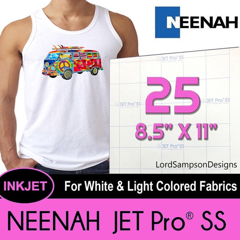 JETPRO®SS Heat Transfer Paper 8.5 X 11 25 Etsy