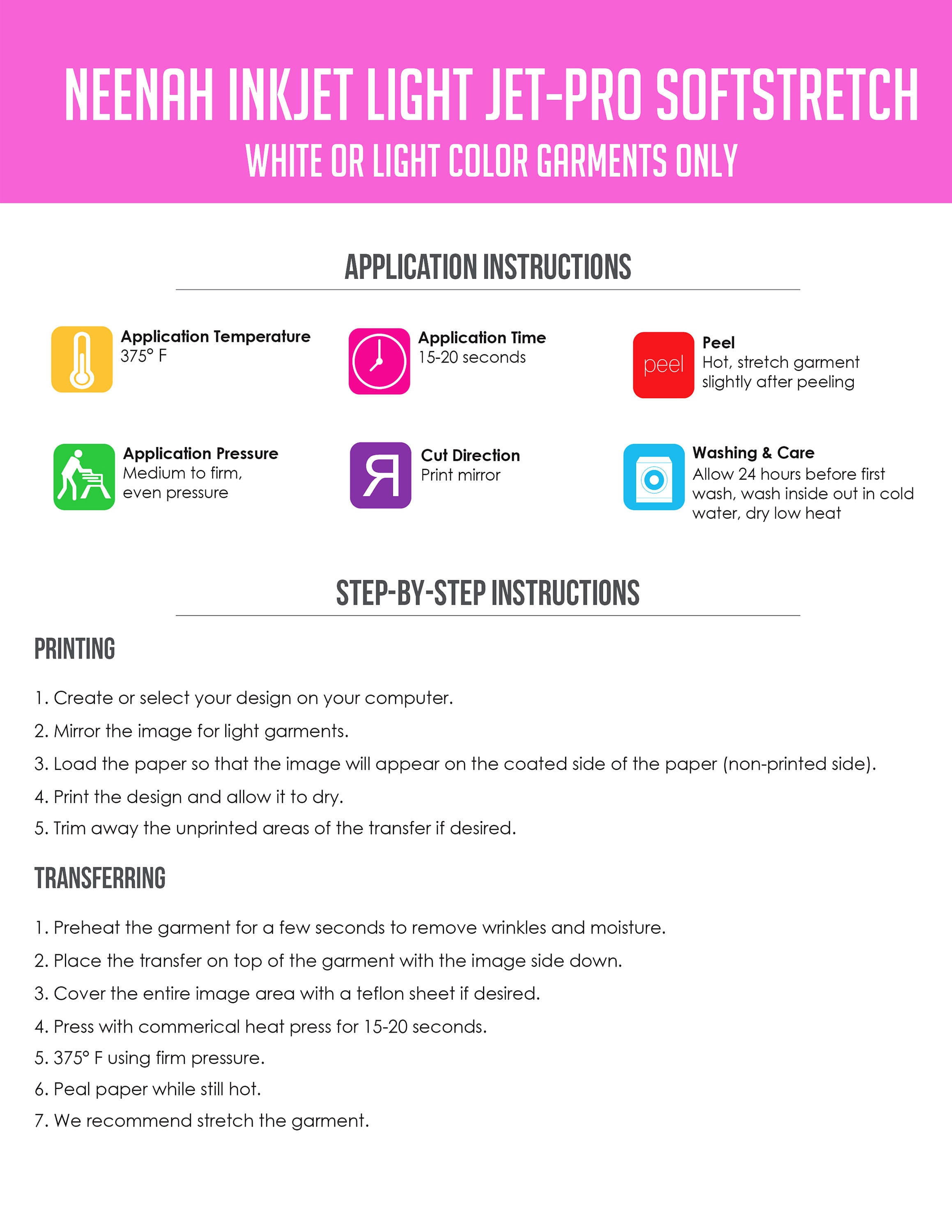 JETPRO®SS Heat Transfer Paper 8.5 x 11 100 Etsy