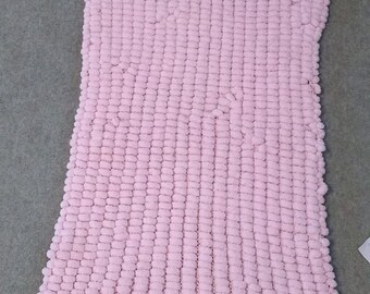 Baby Pink Pompom baby blanket