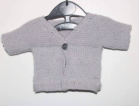 silver baby cardigan