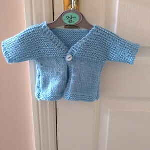 Cloud blue 0-3 month baby Short sleeve cardigan