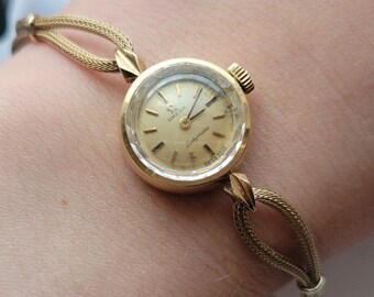 Vintage 14K Yellow Gold Women's Omega 