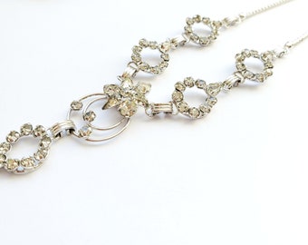 Vintage Star-Art 1/20 White Gold Filled Crystal Necklace