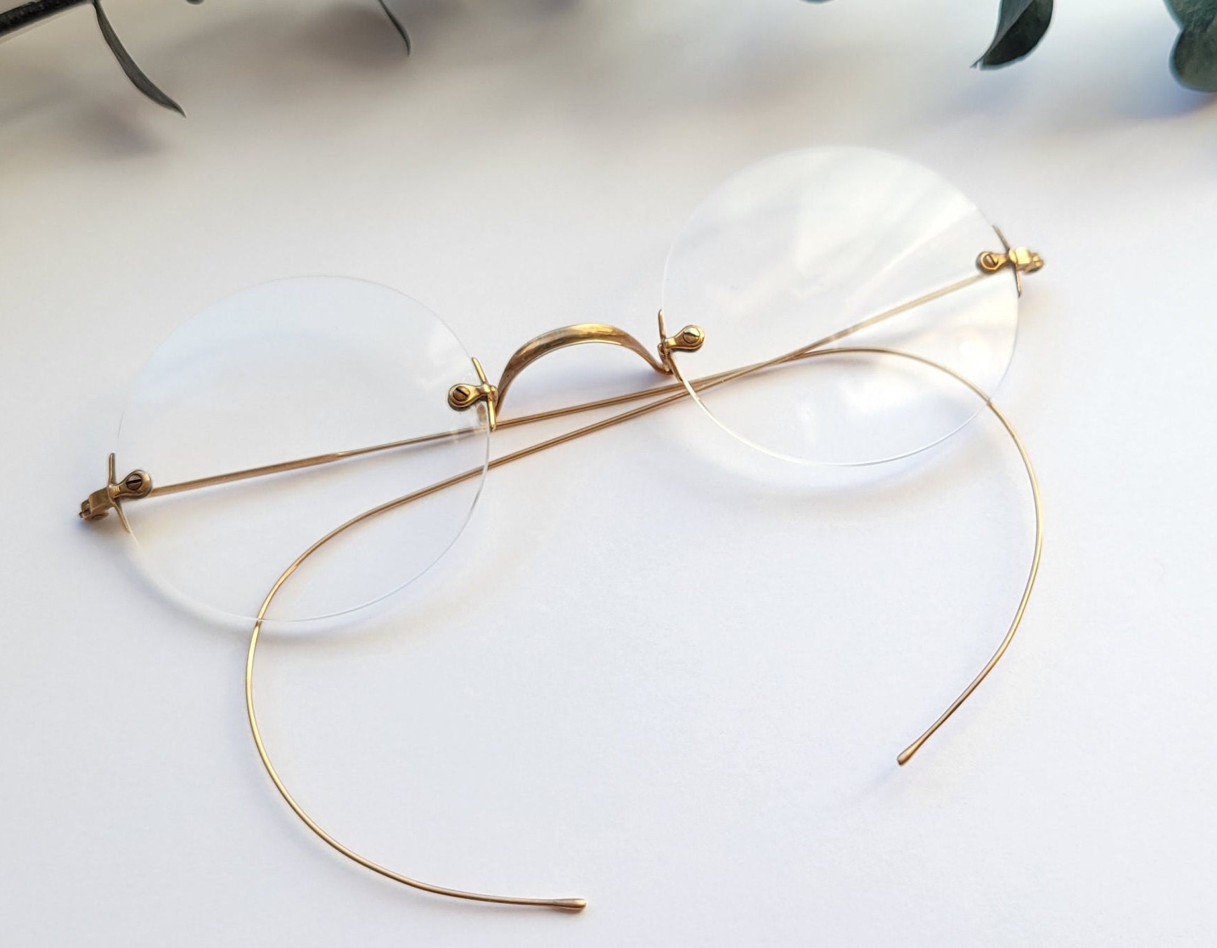 Vintage Gold Glasses - Etsy