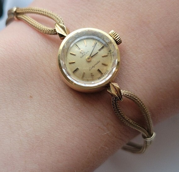 omega 14k gold ladies watch vintage