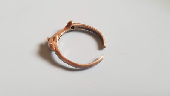 Adjustable Sterling Dolphin Ring - image 8