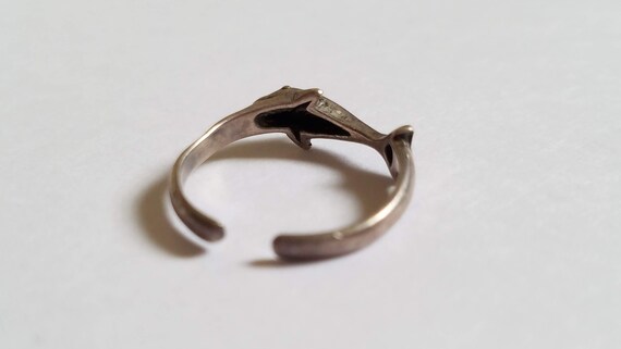 Adjustable Sterling Dolphin Ring - image 6