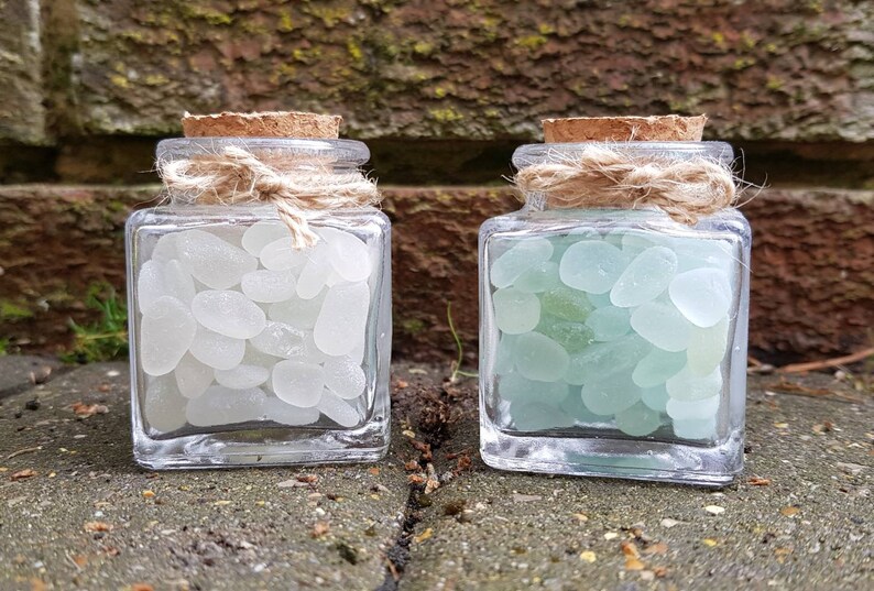 Decorative Jar of Seaham Sea Glass. Etsy