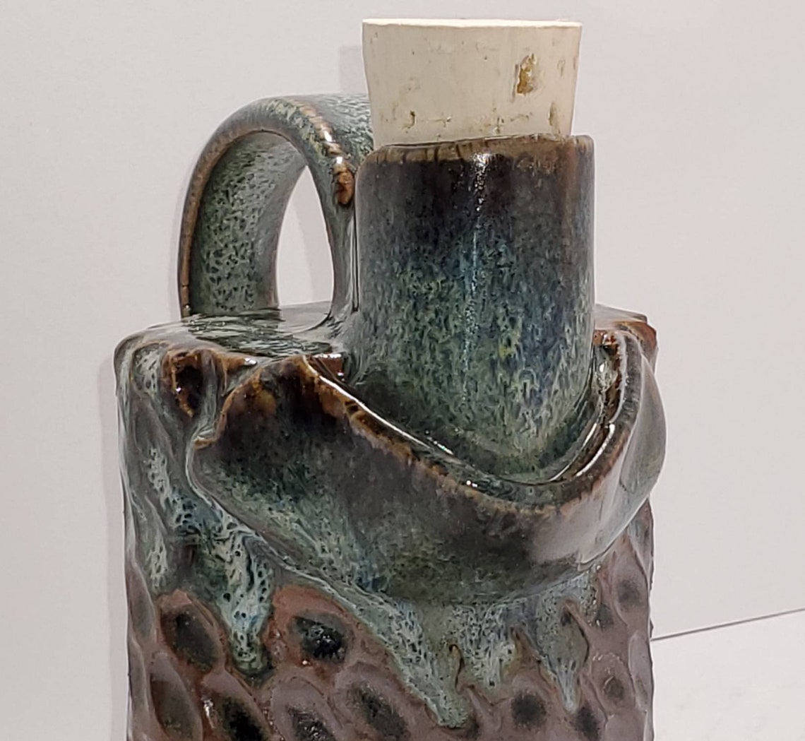 Flask Ceramic Flask Handmade Flask Wood Fired Pottery Etsy