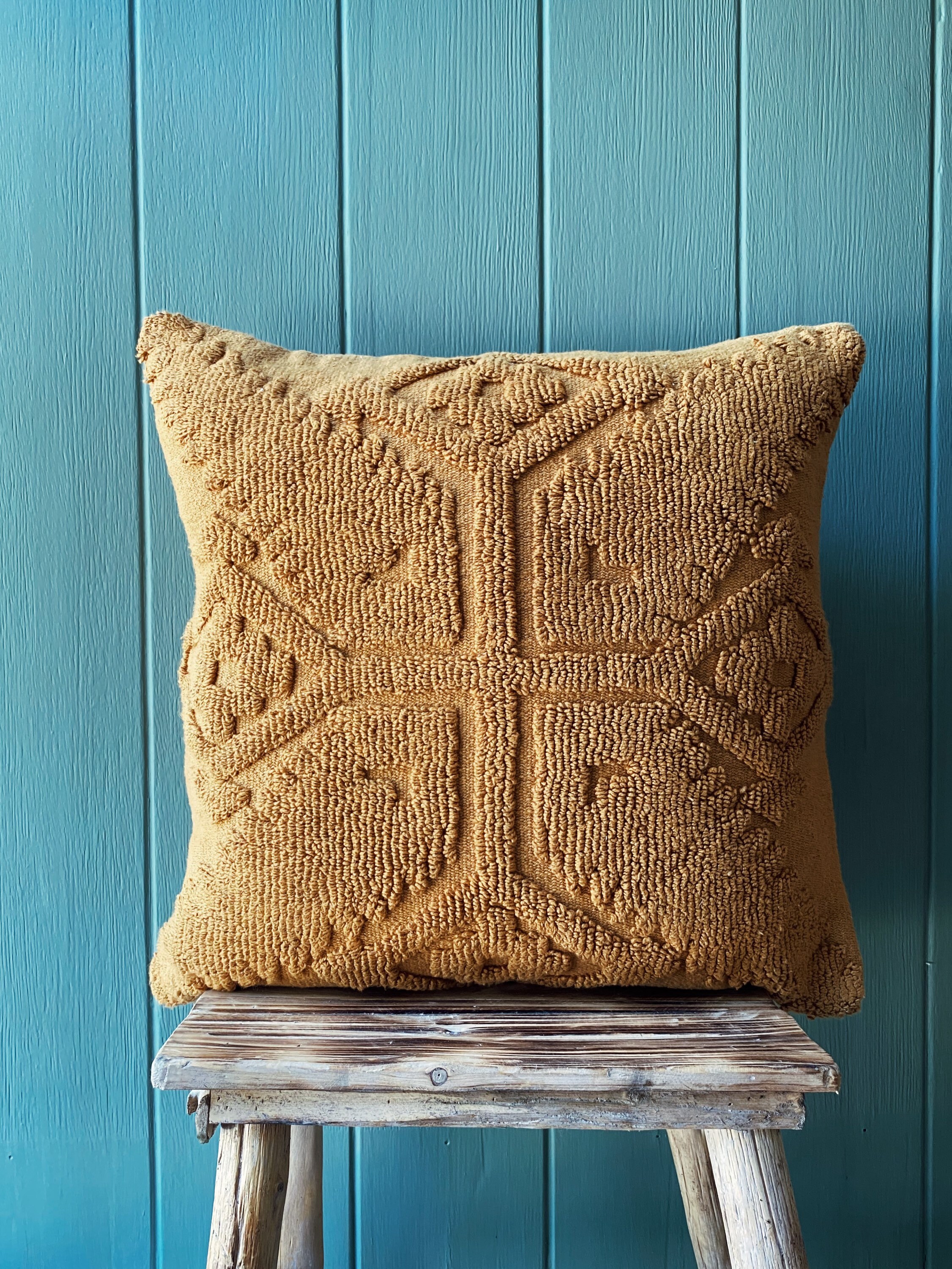 Rust tufted Pillow Cover Boho Decorative Pillows Bohemian Etsy