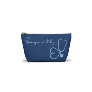 Personalized Nurse Bags, Clinical Pouch, Canvas Bag, Pencil Case, RN LPN MD, Nurse Graduation Gifts