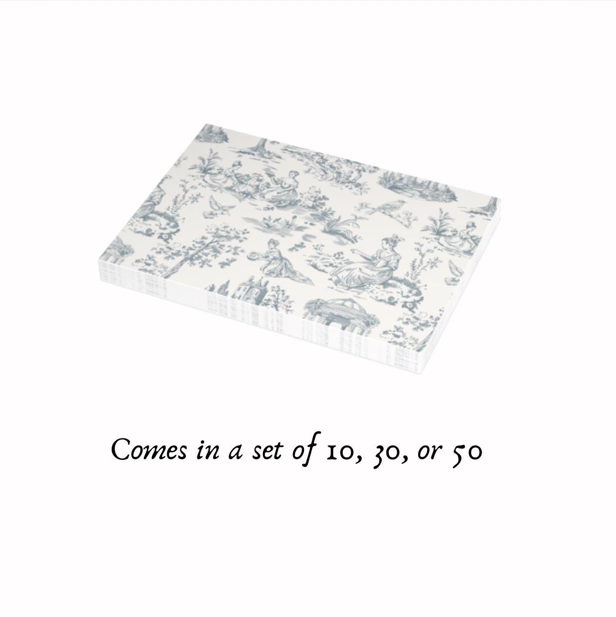 Personalized Toile Note Cards, Custom Stationary Cards, Personalized Wedding Gift, Personalized Greeting Cards, Custom Thank You Cards