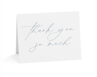 Personalized Name Thank You Cards, Custom Elegant Thank You Cards, Minimalist Stationary Cards, Personalized Wedding Thank You Cards