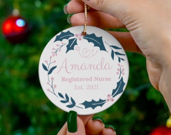 Nurse Ornament, Graduation Ornament, New Nurse Gift, Nurse Christmas Ornament, Graduation Gift, RN Gift, BSN Gift, Nursing Graduation Gift