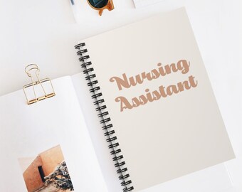 Nursing Assistant Notebook, CNA Notebook, CNA Journal, Nursing Assistant Gift, CNA Gift, Healthcare Worker Notebook