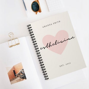 Esthetician Notebook, Skin Care Notebook, Esthetician Journal, Esthetician Gift, Personalized Notebook, 2023 Notebook, Personalized Gift