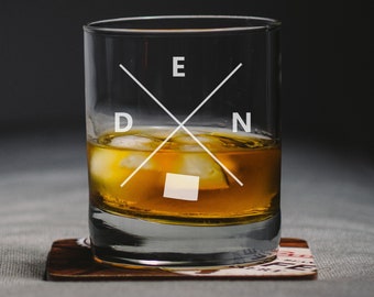 Denver Colorado Whiskey Glass, Denver Rocks Glass, Denver Gift, Denver Colorado, DEN Denver Glass