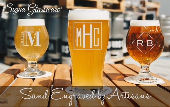 Personalized Beer Glasses - Diamond
